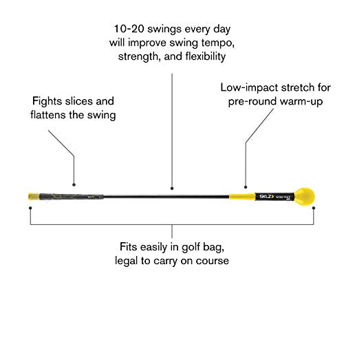 SKLZ Gold Flex Golf Swing Trainer Warm-Up Stick, 48 Inch